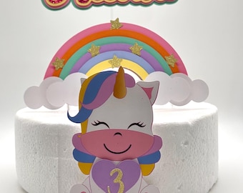 Unicorn inspired theme Cake Topper - unicorn Party Decor