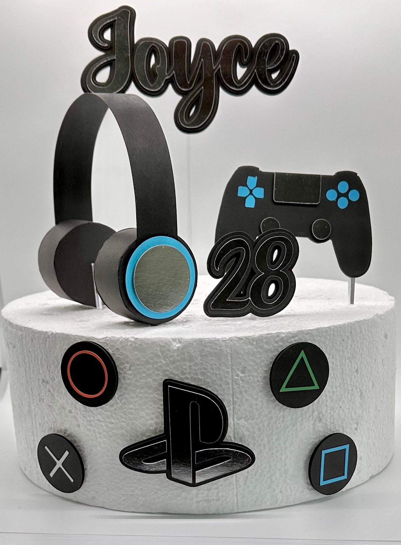 Cialda Videogame Controller Joystick Decorazione Torta Compleanno