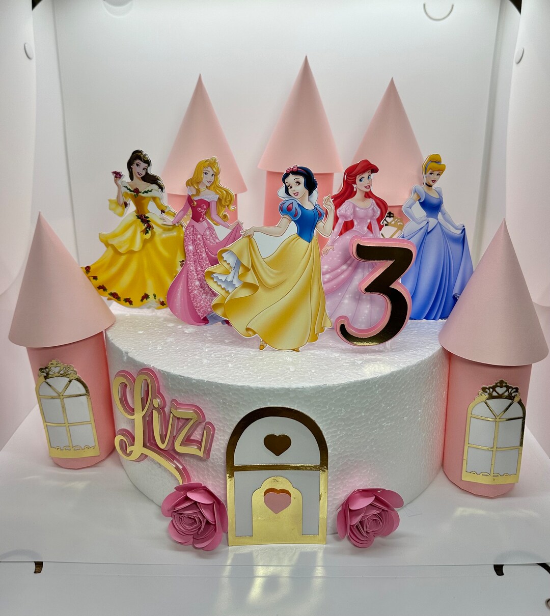 Princesses Theme Cake Topper - Princesses Party Decor - Etsy
