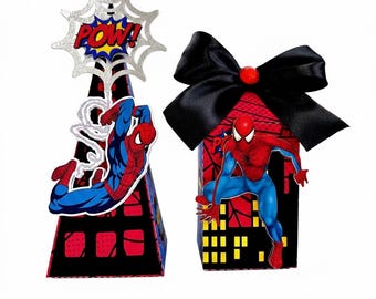 Handgjord Spider-Man-presentask – Festdekoration.