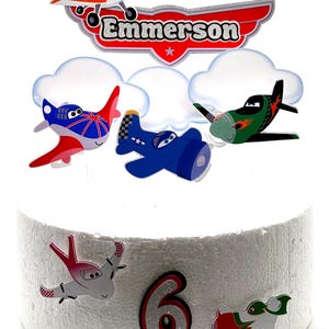 Airplane theme Cake Topper - Airplane Party Decor