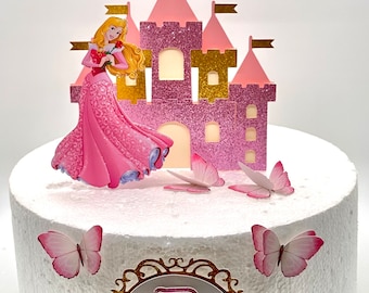 Princess Aurora theme Cake Topper - The sleeping beauty Party Decor