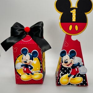 Mickey Mouse favor box - MickeyMouse Box - Mickey Mouse Party Decor