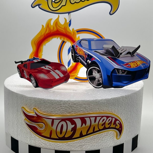 Race Car theme Cake Topper - Race Car Party Decor