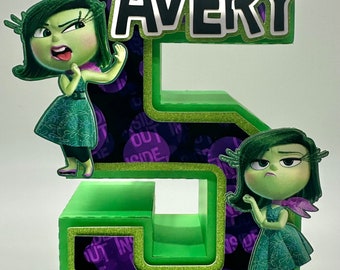 Disgust Inside Out 3D Letter – Handmade Party Decor.