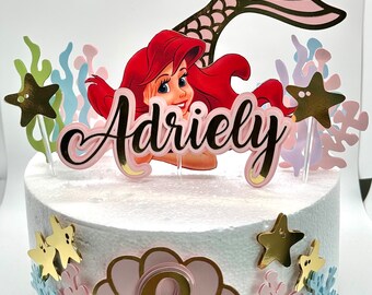 "3D-gedruckter Cake Topper ""Meerjungfrau"""