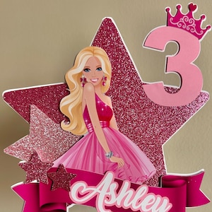 Fashion doll inspired theme Cake Topper - Doll Party Decor