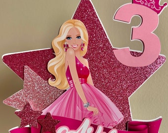 Fashion doll inspired theme Cake Topper - Doll Party Decor