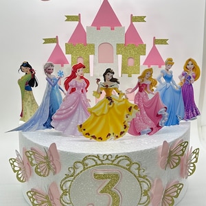 Topo de bolo tema princesa - Decoração de festa princesa