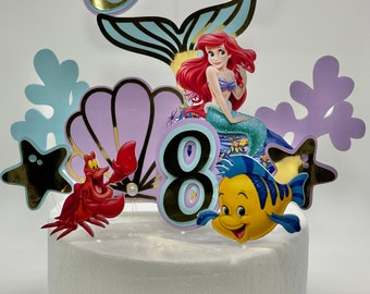 3D-gedruckter Cake Topper – Meerjungfrau.