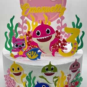 Shark theme Cake Topper - Baby  Party Decor