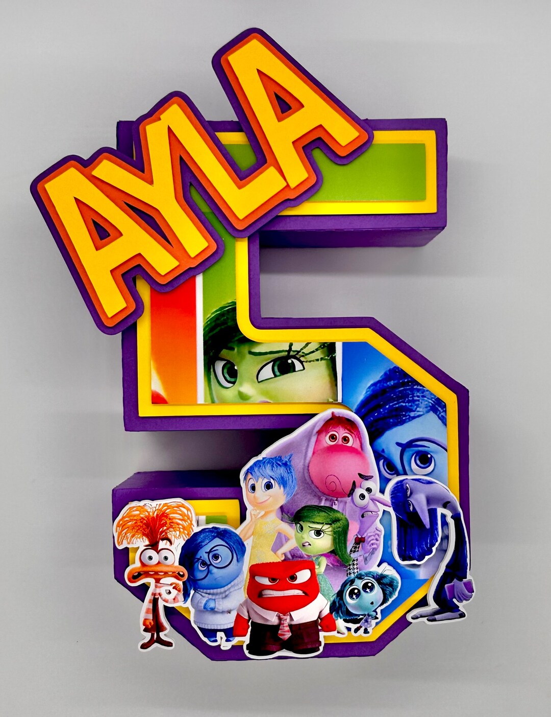 Inside Out Theme 3D Letters and Numbers - Inside Out Party Decor - Etsy