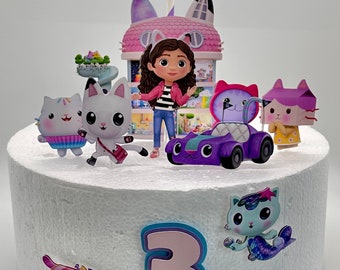 Adorno para tarta con temática de casa de muñecas - Decoración para fiestas de casas de muñecas