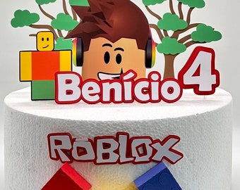 Roblox Thema geïnspireerde Cake Topper - Roblox Party Decor