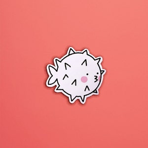 Pepperjam Studio Fish Sticker Cute Pufferfish Sticker Cute Fish Sticker Sticker Poisson image 2