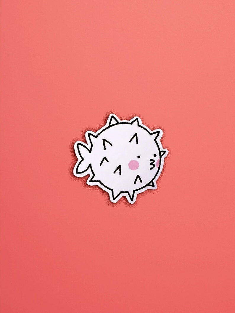 Pepperjam Studio Fish Sticker Cute Pufferfish Sticker Cute Fish Sticker Sticker Poisson image 2