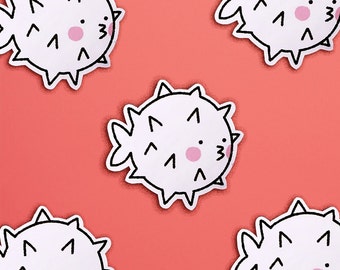 Pepperjam Studio Fish Sticker | Cute Pufferfish Sticker | Cute Fish Sticker | Sticker Poisson