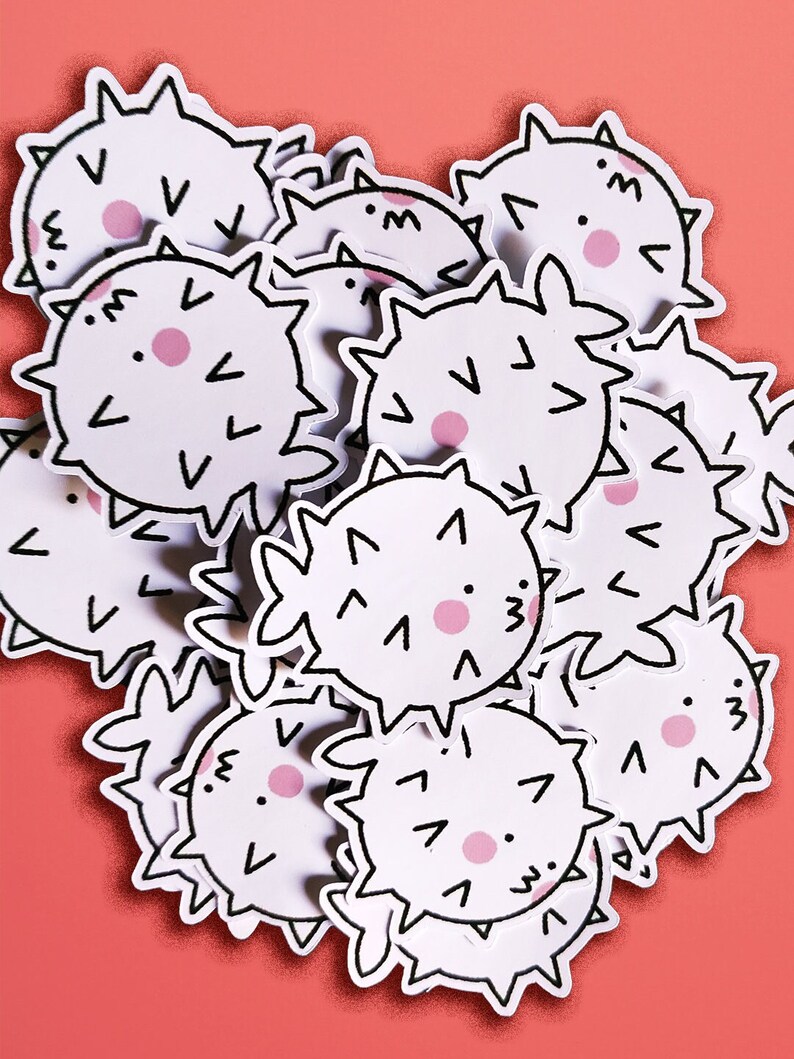 Pepperjam Studio Fish Sticker Cute Pufferfish Sticker Cute Fish Sticker Sticker Poisson image 4