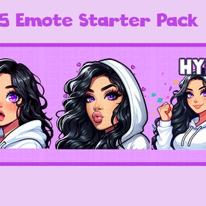 5 Emote Starter Pack | Dark Hair | Wavy Hair (Updated)