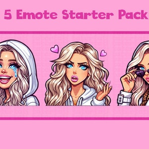 5 Emote Starter Pack | Blonde Hair | Wavy Hair | Blue/ Brown/ Green Eyes (Updated)