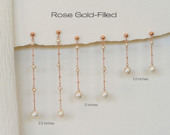 perlenohrringe rosegold