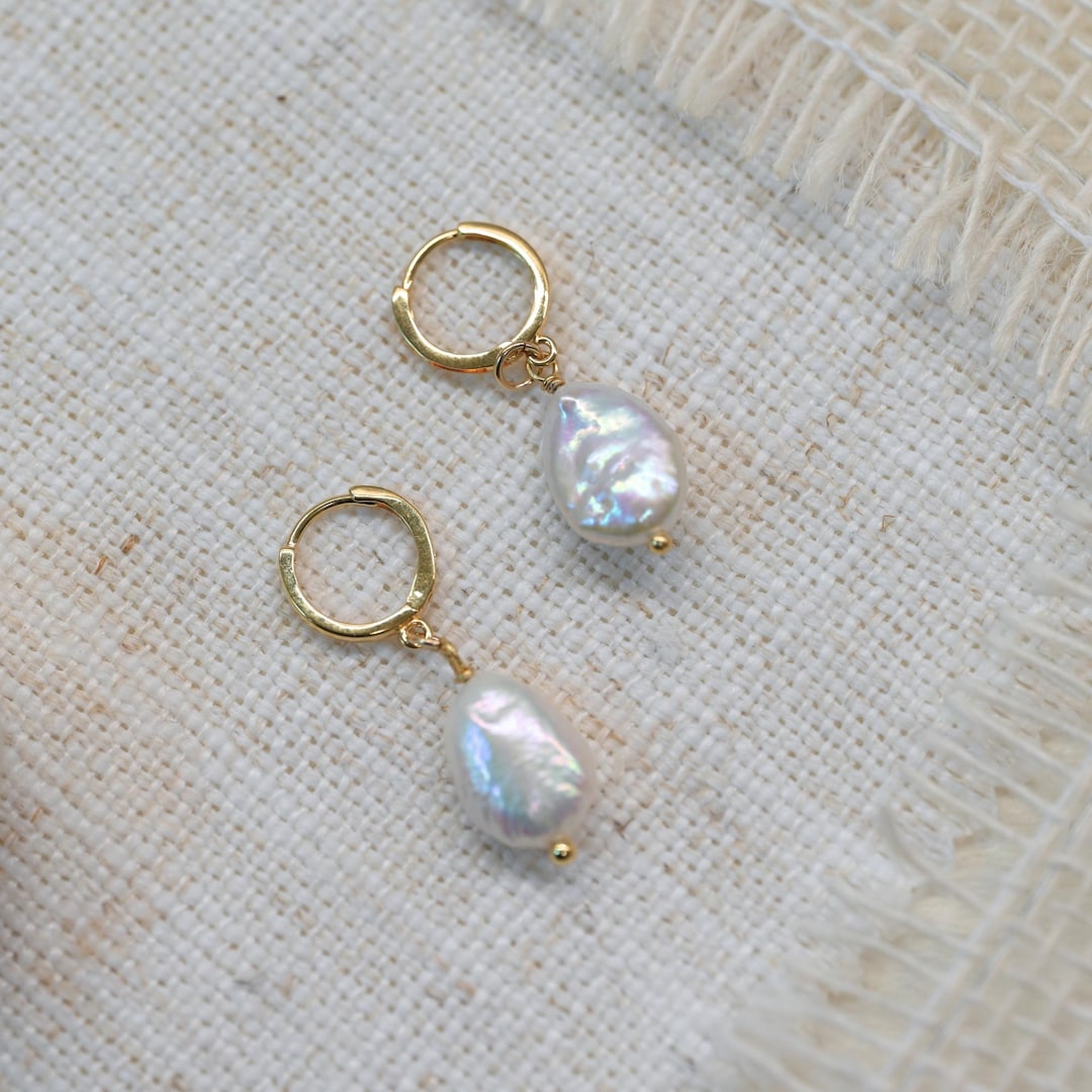 Jewelry Earrings Iralia Skoylarikia Krikoi Me Perles Hoop Earrings With Pearls