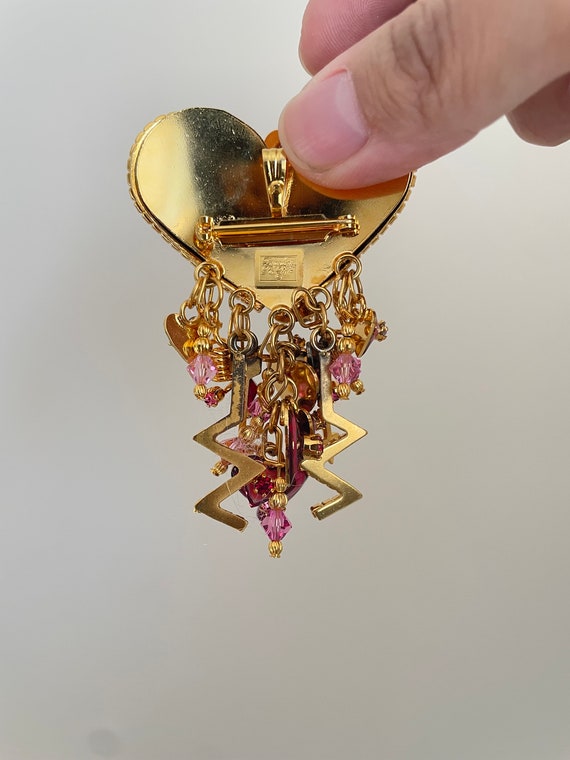 Lunch at the Ritz Heart brooch | Valentines Brooc… - image 2