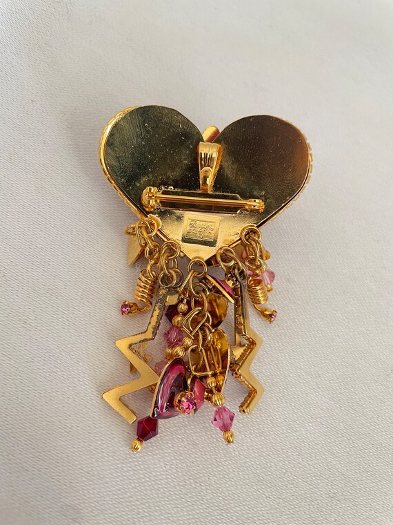 Lunch at the Ritz Heart brooch | Valentines Brooc… - image 4