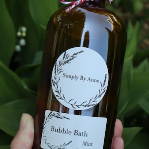 All Natural, Moisturizing Bubble Bath, Scented with Essential Oils, 16oz Bottle | Bath Soak for Relaxation, Stress Relief | Me Time at Home