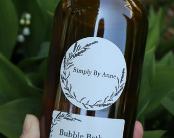 All Natural, Moisturizing Bubble Bath, Scented with Essential Oils, 16oz Bottle | Bath Soak for Relaxation, Stress Relief | Me Time at Home