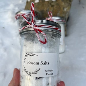 All Natural Moisturizing Bath Salts, Scented with Essential Oils | Epsom Salts for Home Relaxation | Self Care Gift for Her, Mothers Day