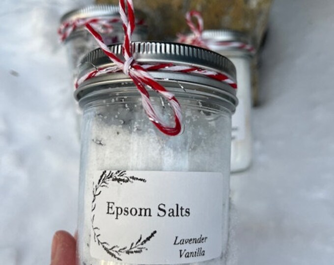 All Natural Moisturizing Bath Salts, Scented with Essential Oils | Epsom Salts for Home Relaxation | Self Care Gift for Her, Mothers Day