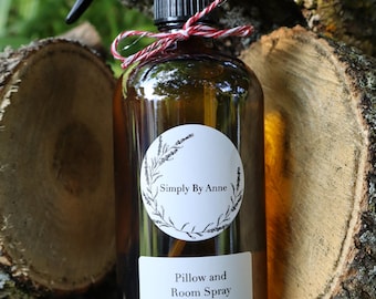 Pillow and Room Spray without Alcohol & Scented with Essential Oils | Natural Sleep, Stress Relief Aid | All Natural Home Vegan Fragrance
