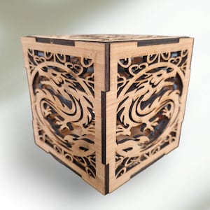 Cubo de luz dragón Xtool .XCS + ARCHIVO SVG