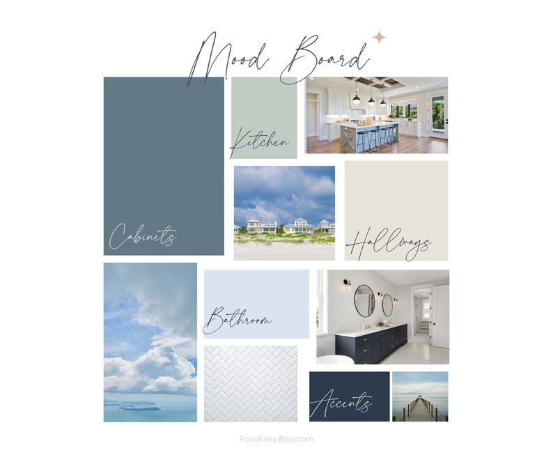 Coastal Blues Paint Palette, Benjamin Moore, Interior Paint Colors