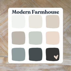 Modern Farm House Whole Home Paint Palette, Benjamin Moore, Door Colors, Quiet Moments Paint Scheme, Neutral Colors, Cloud Cover