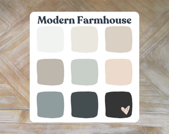 Modern Farmhouse Paint Palette: Benjamin Moore Neutral Colors (PDF)