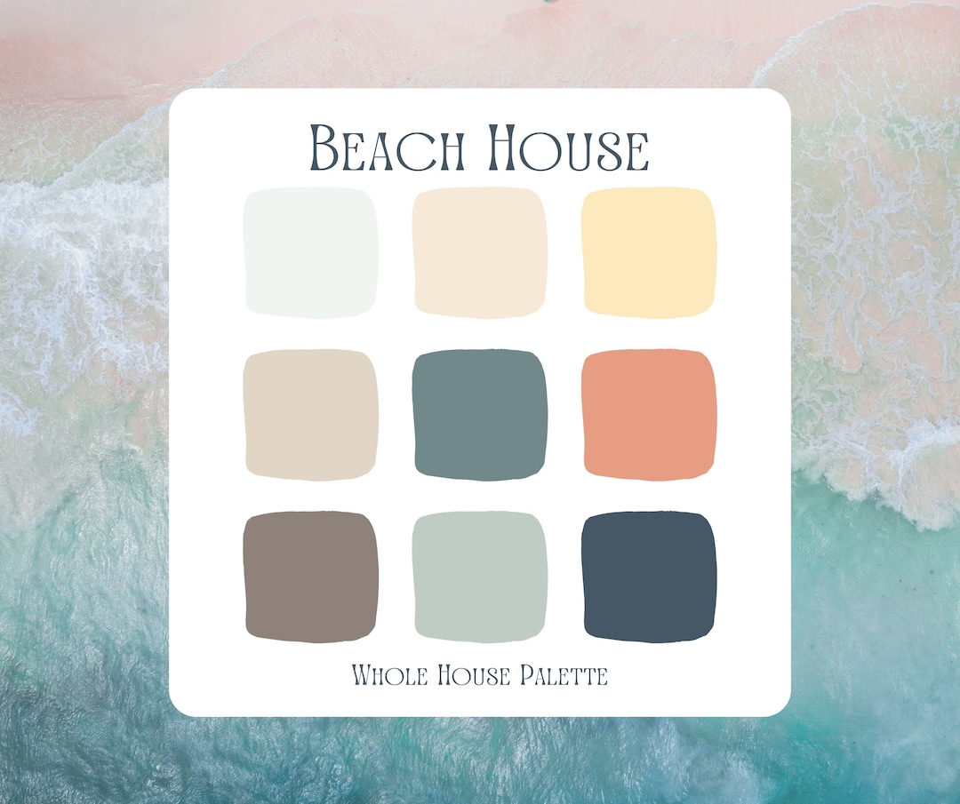 Beach House Interior Paint Palette, Benjamin Moore, Aegean Teal Paint