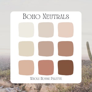 Boho Neutrals Whole House Digital Paint Palette, Benjamin Moore, Neutral Paint Colors, Venetian Portico, Designer Favorites, Front Doors