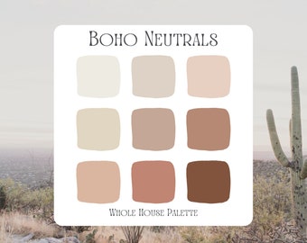 Boho Neutral Paint Palette: Benjamin Moore Whole House Colors (PDF)