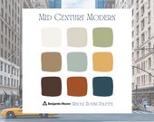 Mid-Century Modern Paint Palette: Benjamin Moore Wythe Blue (PDF)