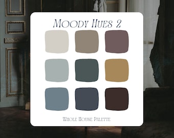 Moody Darks Interior Paint Palette 2: Benjamin Moore (Digital Download)