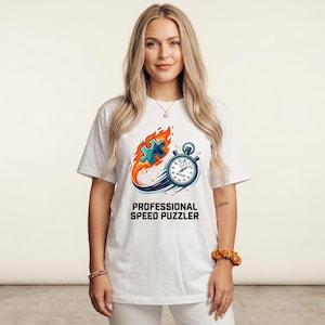 Speed Puzzling Shirt, Jigsaw Puzzle Lover Gift, Competitive Puzzler Team Tee, Edge Sorter Apparel, Puzzle Competition