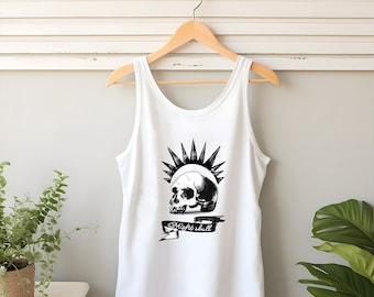 Misfit Skull Print Woman’s Racerback Tank Top Mens Tank Top Cosplay Gift for Girl Sleeveless Cosplay Tank Top Gift for Him Gift For Her