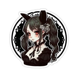 Anime Goth Girl Sticker