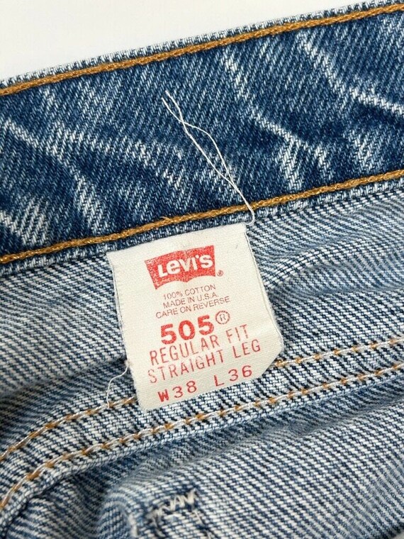 Vintage 1995 Levis 505 Orange Tab Regular Fit Str… - image 4