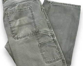 C.E. Schmidt Workwear Canvas Carpenter Pants Size 34 Green