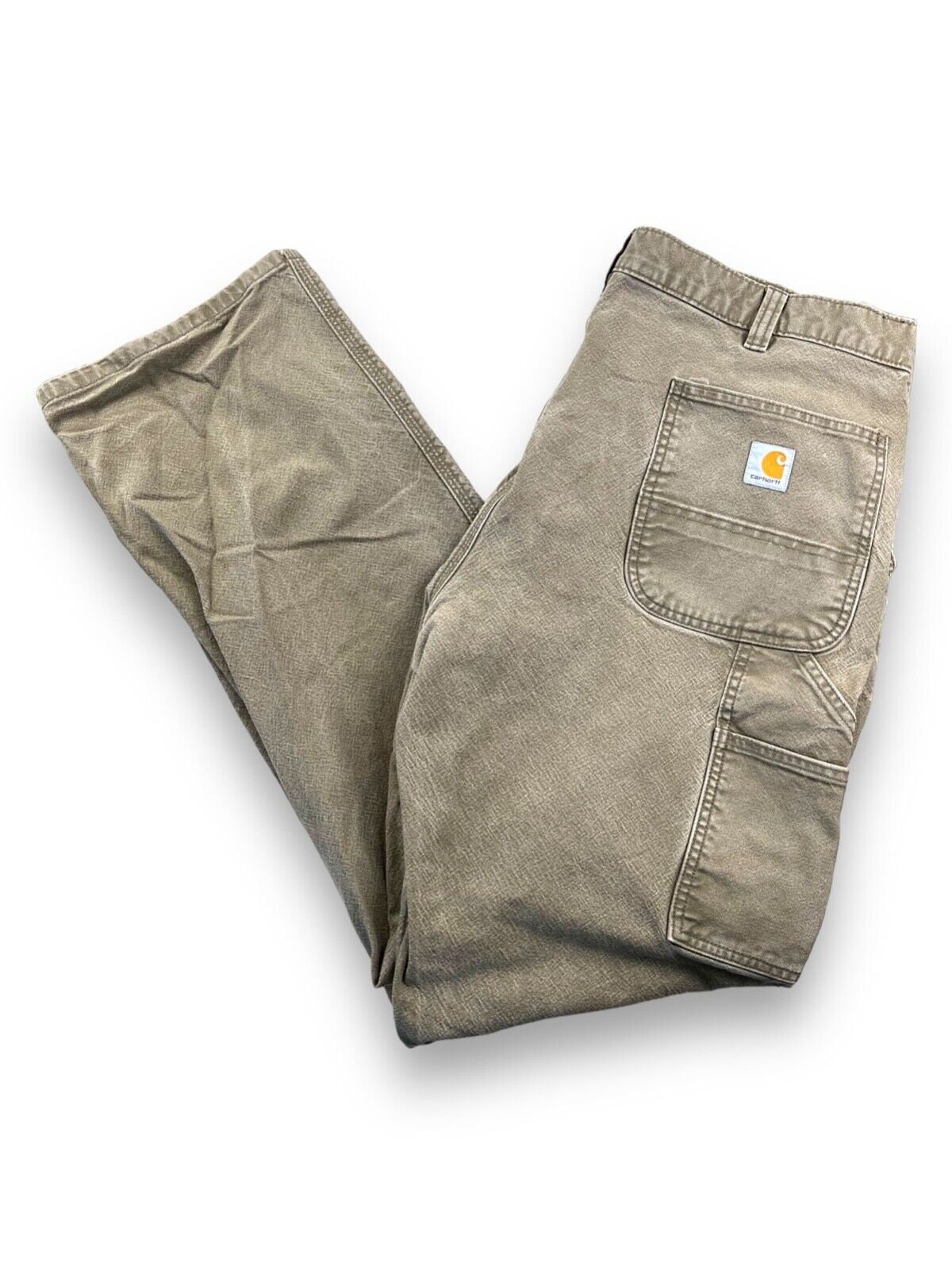Carhartt Men's Loose Fit Washed Duck Utility Work Pants, 36 x 30, Moss, B11