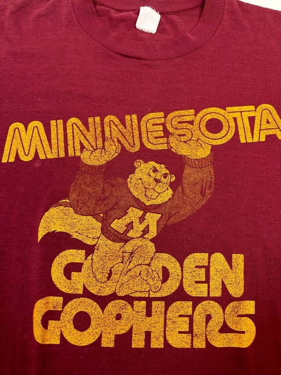 Vintage 80s Minnesota Golden Gophers Big Graphic … - image 5