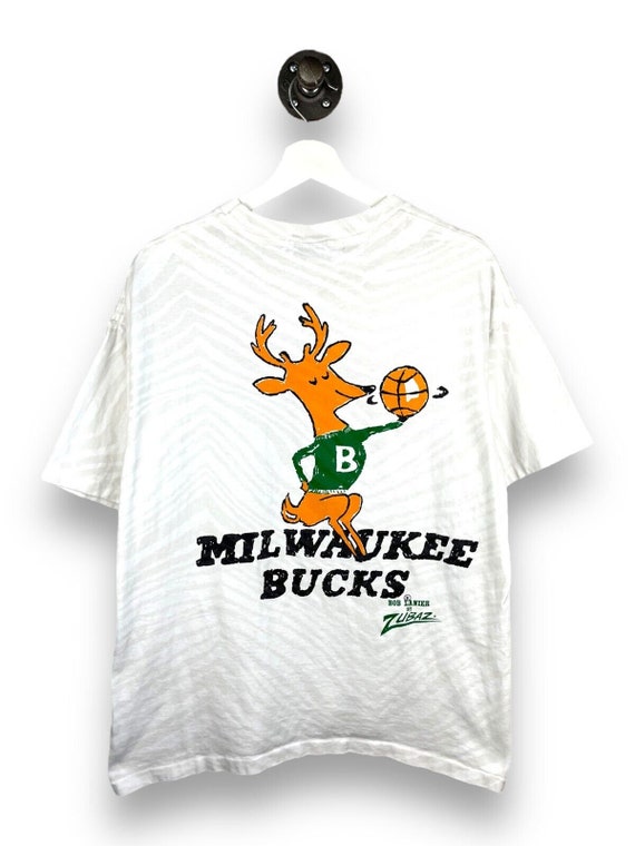 Milwaukee bucks old logo t best sale shirt